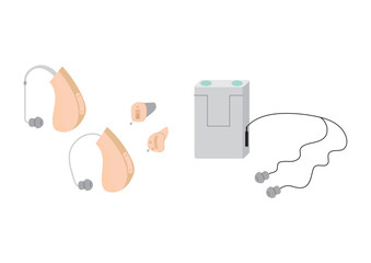 耳掛け式、耳穴式、ポケット式補聴器、集音器、いろいろセット