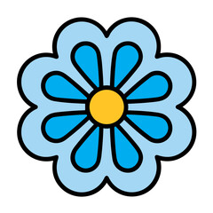 Flower icon symbol vector image. Illustration of the beautiful daisy floral design image