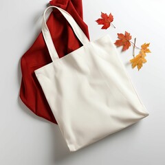 autumn themed canvas tote bag