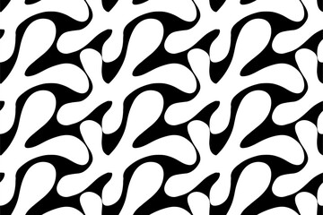 Doodling line handdrawn minimalist seamless pattern	black white