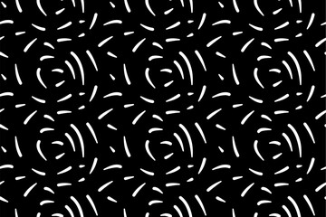 Doodling line handdrawn minimalist seamless pattern	black white
