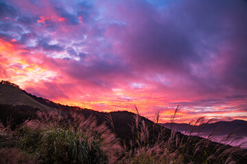忍野村からの朝焼け © 文明 金本