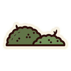 berry bush sticker