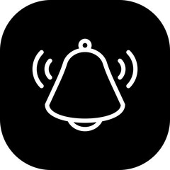 Alarm cyber security icon with black filled line outline style. alarm, sign, symbol, clock, line, design, bell. Vector Illustration