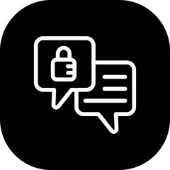 End to end encryption cyber security icon with black filled line outline style. encryption, security, technology, protection, data, internet, secure. Vector Illustration