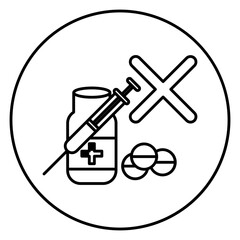 syringe, injection, medical, vaccine, health, medicine, treatment, hospital, drug, needle, vaccination, care, dose, pharmacy, vector, illustration, clinic, equipment, illness, icon