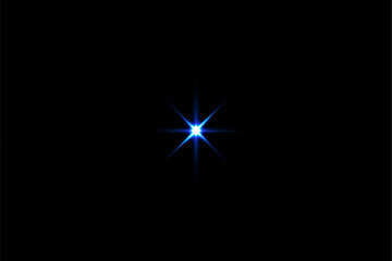 Glow effect. Blue glowing particles, stars. Vector illustration.