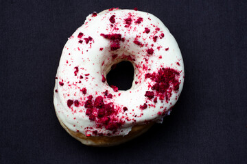 donut with sprinkles on white