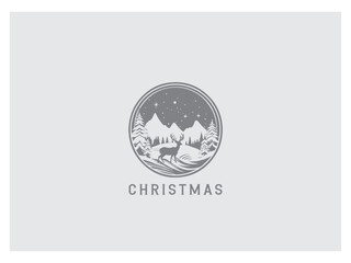 Fototapeta premium premium Christmas logo design, vector and illustration,