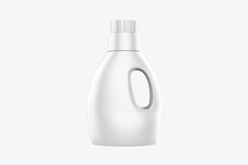 Matte Metallic Detergent Bottle Mockup. 3d illustration