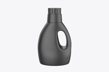 Matte Metallic Detergent Bottle Mockup. 3d illustration