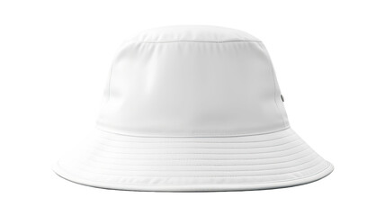 White bucket hat isolated on transparent or white background