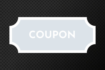 Coupon promotion sale. Coupon fashion ticket card. Coupon discount. Vector illustration EPS10