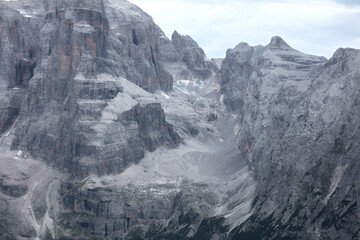 Dolomites Italy, close-up of the mountains