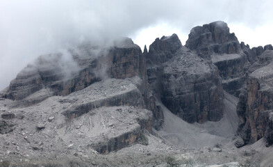 Dolomites Italy, close-up of the mountains