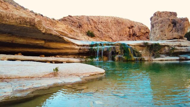 a waterfall in the middle of the sahara desert algeria Biskra