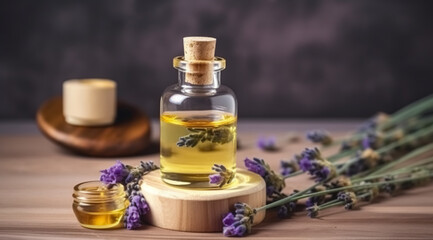 Essential oil, concept of skin care, created with Generative AI technology