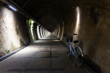 Cycling tunnel in Fulong Gongliao district,  Old Caoling Tunnel