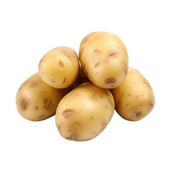 fresh potatoes isolated or white background