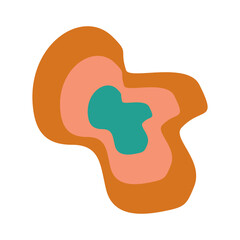 retro abstract shape element