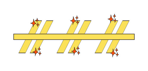 retro abstract shape element