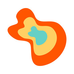 retro abstract shape element