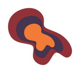 retro abstract shape element