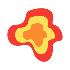 retro abstract shape element