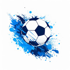 Soccer ball silhouette vector style, 2 color, white background