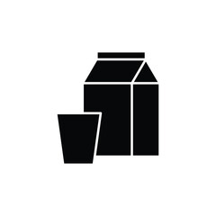 milk pack icon vector milk package  sign juice sign 