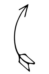 hand drawn doodle arrow pointer design symbol