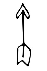 hand drawn doodle arrow pointer design symbol