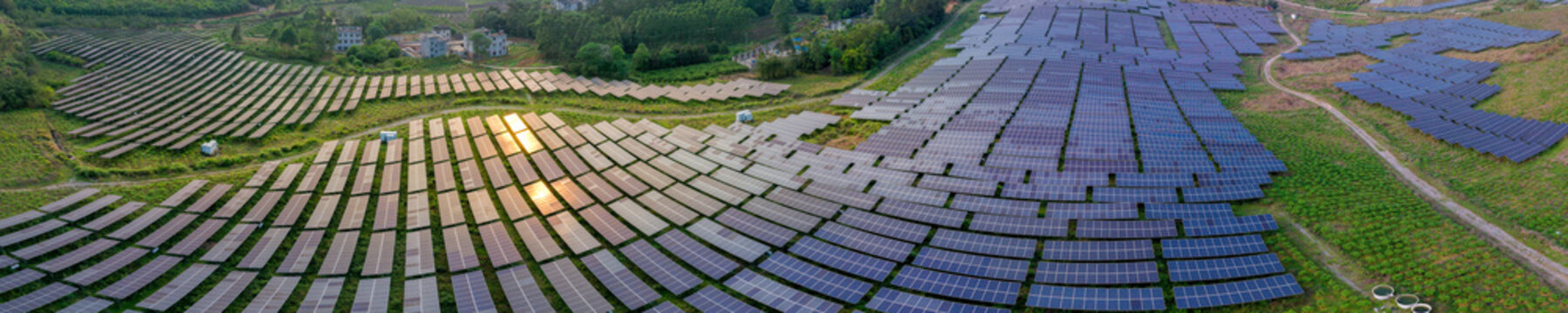 Aerial photovoltaic (pv) of new energy power base