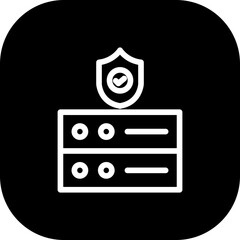 Rack safety icon with black filled line outline. line, rack, symbol, design, isolated, set, sign. Vector illustration