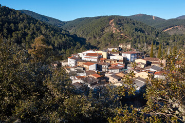 Picturesque village of Las Metas, Caceres. Extremadura, Spain