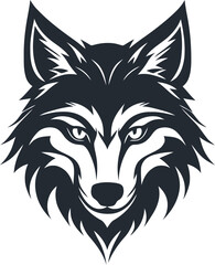 wolf logo vector wild animal nature 