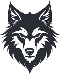 wolf logo vector wild animal nature 