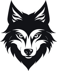 wolf logo vector wild animal nature 