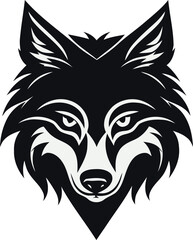 wolf logo vector wild animal nature 