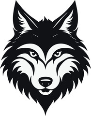 wolf logo vector wild animal nature 