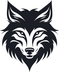 wolf logo vector wild animal nature 