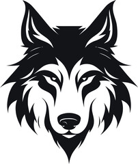 wolf logo vector wild animal nature 