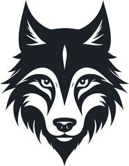 wolf logo vector wild animal nature 