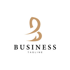 Obraz premium Letter B Logo Vector Simple Monogram Letter Symbol Illustration Design