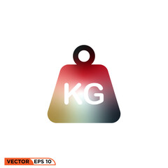 Icon vector graphic of Barbell color