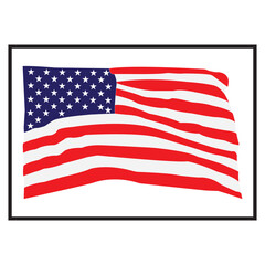 Obraz premium American flag icon