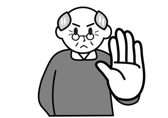 ストップポーズのおじいさん