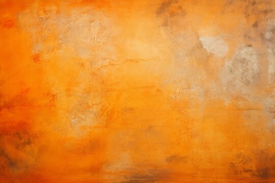 vibrant orange painted surface with playful scratches, solarization charm, Generative AI