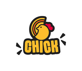 chicken mascot logo for ayam geprek restaurant