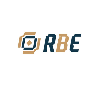 Lettermark RBE logo with abstract symbol